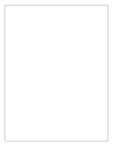 7 3/4 x 10 7/32 Rectangle Fluorescent ORANGE Label Sheet (Bulk Pack 500 Sheets) (reverse cut)