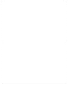 8 x 5 Rectangle White Label Sheet w/ Horizontal Gutter