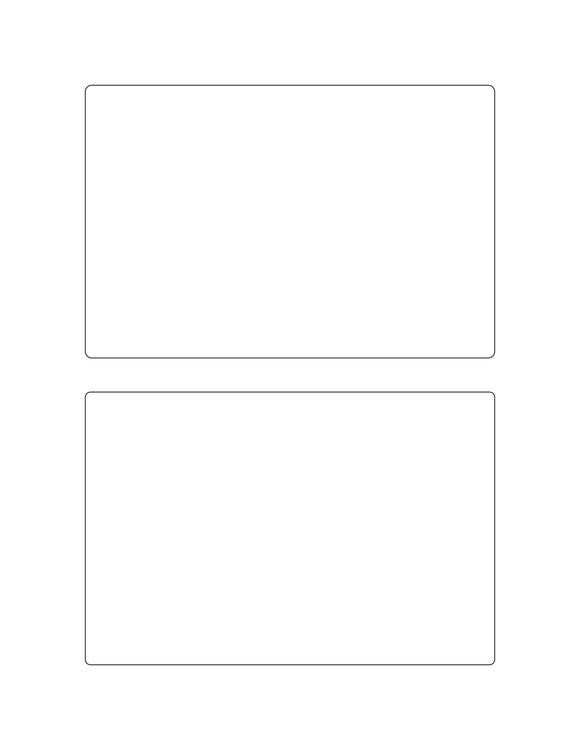 6 x 4 Rectangle White Label Sheet