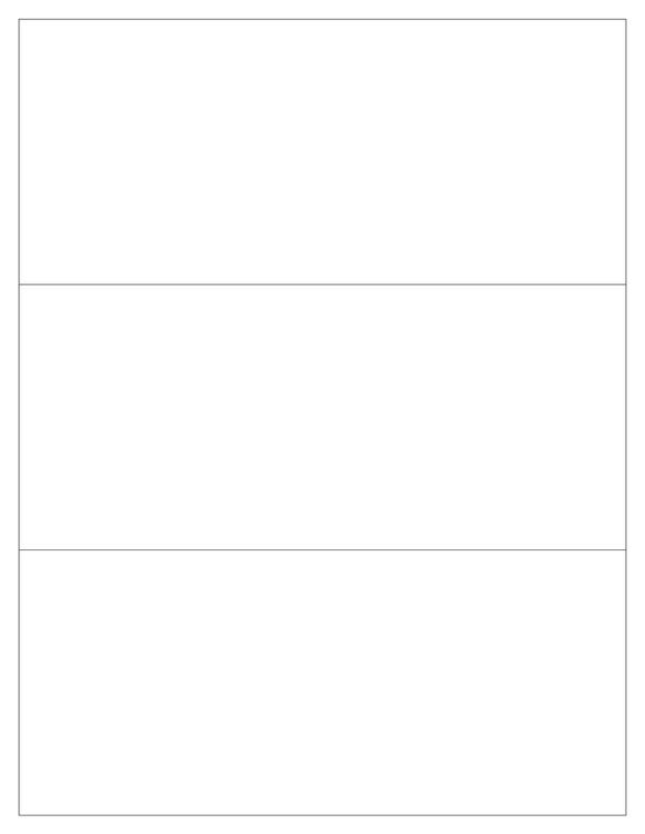 8 x 3 1/2 Rectangle Fluorescent YELLOW Label Sheet (Bulk Pack 500 Sheets)
