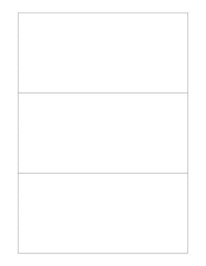 7 x 3 5/16 Rectangle Fluorescent YELLOW Label Sheet (Bulk Pack 500 Sheets)