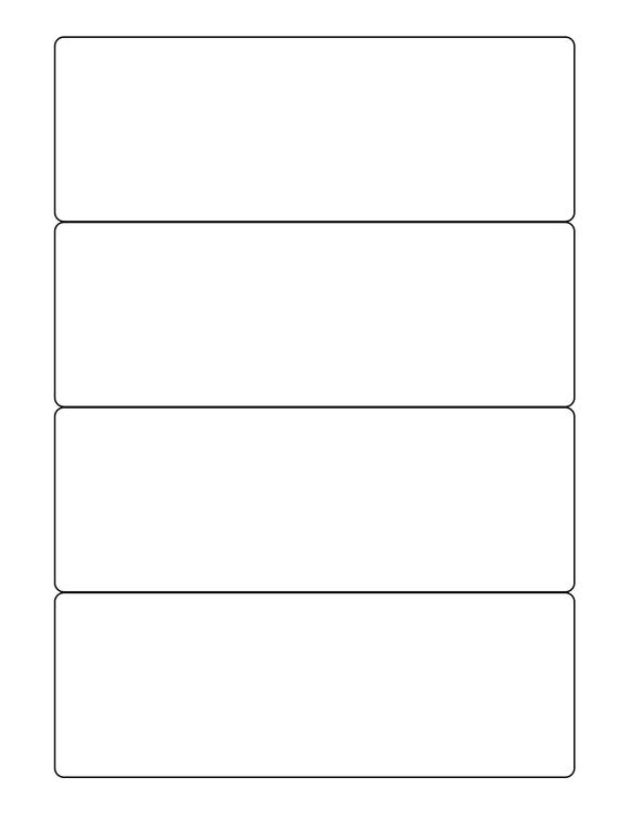 7 x 2 1/2 Rectangle Fluorescent YELLOW Label Sheet (Bulk Pack 500 Sheets)
