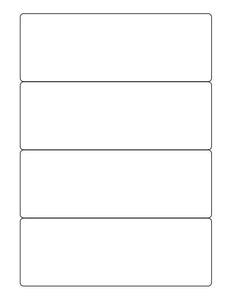 7 x 2 1/2 Rectangle Fluorescent PINK Label Sheet (Bulk Pack 500 Sheets)