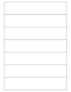 7 1/2 x 1 1/2 Rectangle Fluorescent ORANGE Label Sheet (Bulk Pack 500 Sheets)