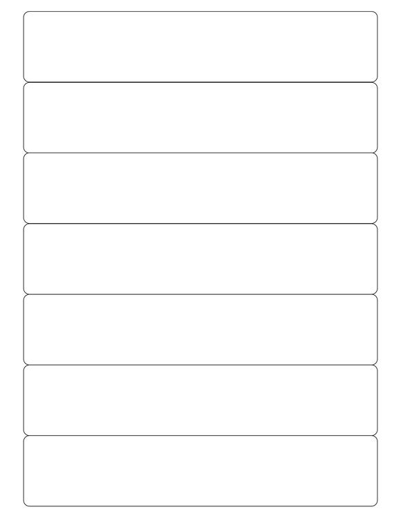 7 1/2 x 1 1/2 Rectangle Fluorescent PINK Label Sheet (Bulk Pack 500 Sheets)