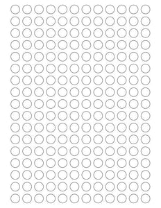 1/2 Diameter Round Fluorescent GREEN Label Sheet (Bulk Pack 500 Sheets)