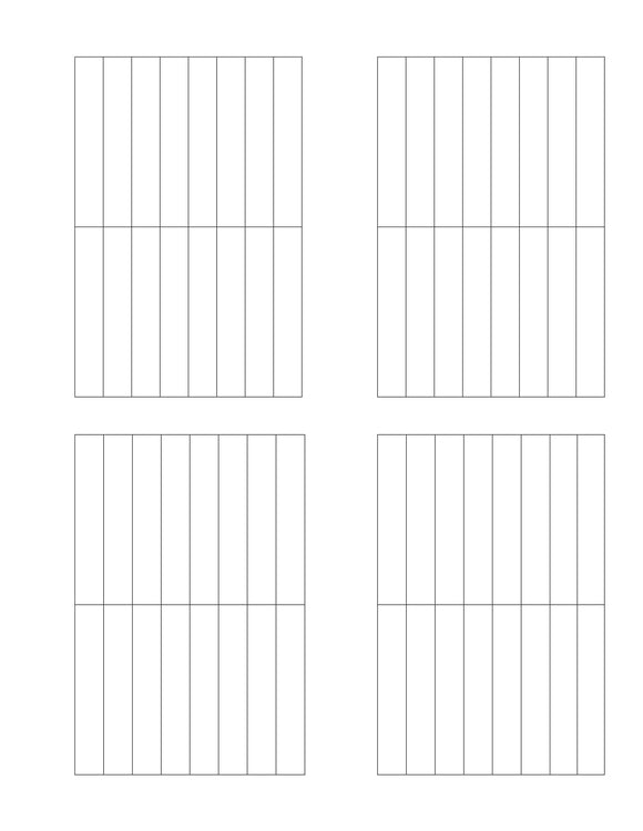 3/8 x 2 1/4 Rectangle White Label Sheet