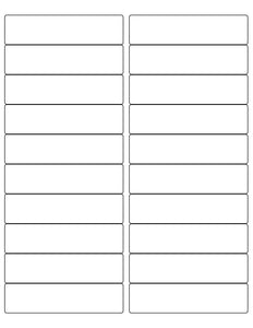 4 x 1 Rectangle Natural Ivory Label Sheet (Rounded Corners)