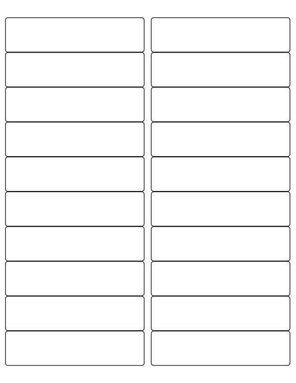 4 x 1 Rectangle Fluorescent ORANGE Label Sheet (Bulk Pack 500 Sheets) (Rounded Corners)