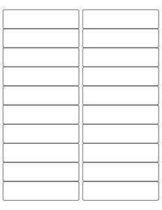 4 x 1 Rectangle White Label Sheet (Rounded Corners)