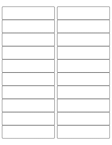 4 x 5 Rectangle Recycled White Label Sheet (Rounded Corners