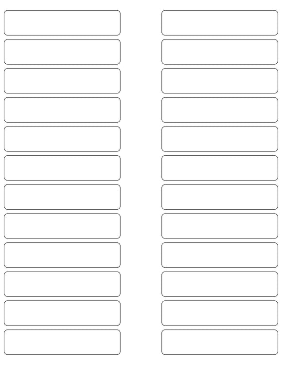 3 1/2 x 3/4 Rectangle Brown Kraft Printed Label Sheet