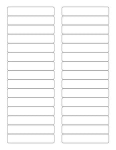 3 7/16 x 2/3 Rectangle PREMIUM Water-Resistant White Inkjet Label Sheets (Pack of 250)