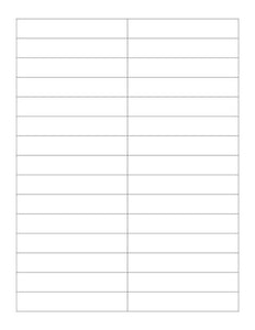 3.7 x 0.65 Rectangle Fluorescent YELLOW Label Sheet (Bulk Pack 500 Sheets)