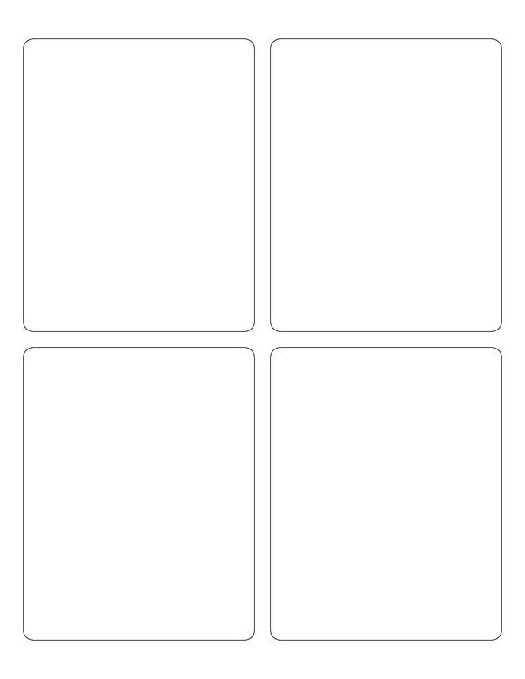 3 3/4 x 4 3/4 Rectangle Fluorescent YELLOW Label Sheet (Bulk Pack 500 Sheets)