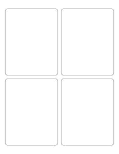 3 3/4 x 4 3/4 Rectangle Fluorescent ORANGE Label Sheet (Bulk Pack 500 Sheets)