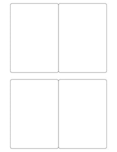 3 1/2 x 5 Rectangle Fluorescent PINK Label Sheet (Bulk Pack 500 Sheets) (horiz gutter)