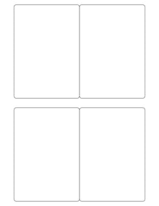3 1/2 x 5 Rectangle White Label Sheet (horiz gutter)