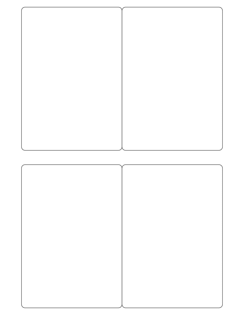 3 1/2 x 5 Rectangle All Temperature White Printed Label Sheet (horiz g ...