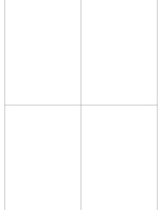 4 x 5 1/2 Rectangle White Label Sheet