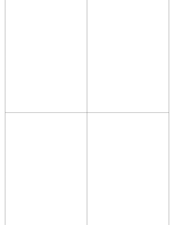 4 x 5 1/2 Rectangle White Label Sheet