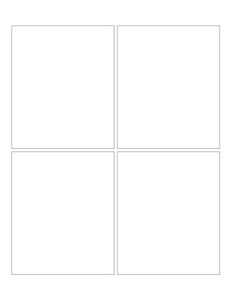 3 3/4 x 4 1/2 Rectangle Fluorescent PINK Label Sheet (Bulk Pack 500 Sheets)
