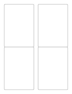 3 1/2 x 5 Rectangle Fluorescent PINK Label Sheet (Bulk Pack 500 Sheets) (vert gutter)