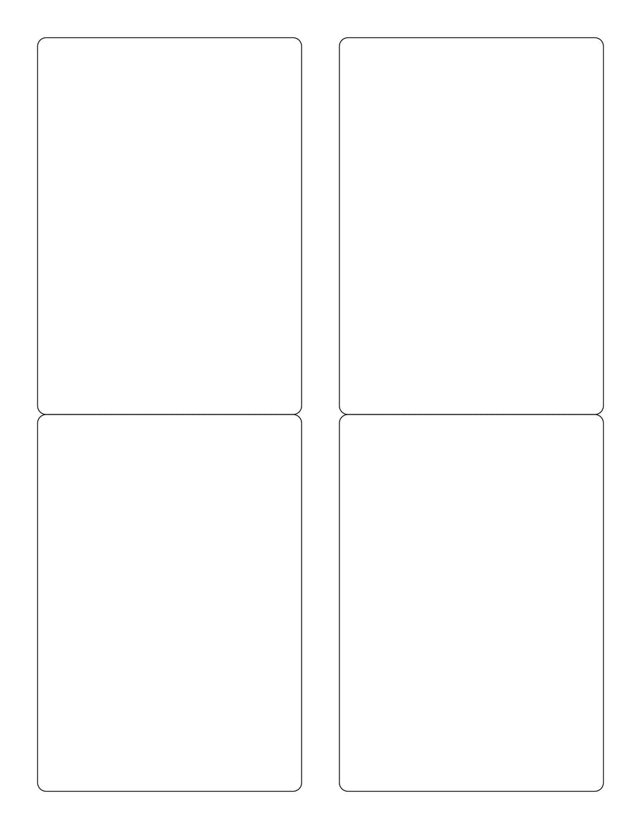 3 1/2 x 5 Rectangle White Opaque BLOCKOUT Printed Label Sheet (vert gu ...