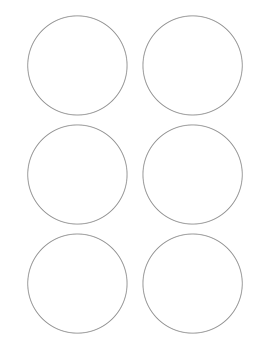 3 1/8 Diameter Round Natural Ivory Printed Label Sheet ...