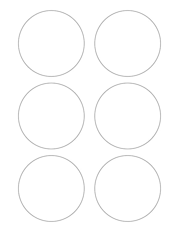 3 1/8 Diameter Round Brown Kraft Printed Label Sheet