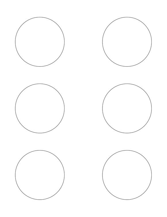 2 1/2 Diameter Round Fluorescent PINK Label Sheet (Bulk Pack 500 Sheets) (6 up)