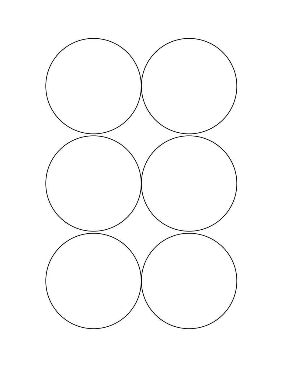 2 7/8 Diameter Round Natural Ivory Printed Label Sheet ...