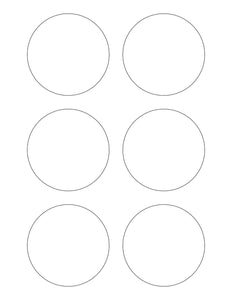 3 Diameter Round White Label Sheet