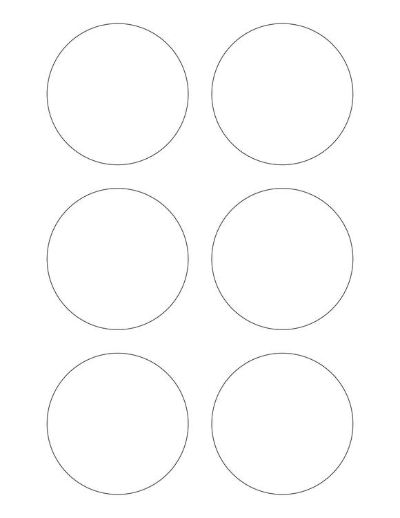 3 Diameter Round Fluorescent PINK Label Sheet (Bulk Pack 500 Sheets)