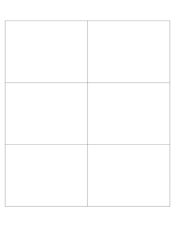 4 x 3 Rectangle White Printed Label Sheet