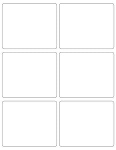 4 x 3 1/3 Rectangle Fluorescent PINK Label Sheet (Bulk Pack 500 Sheets) w/ Gutters