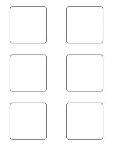 2 3/4 x 2 3/4 Square Fluorescent ORANGE Label Sheet (Bulk Pack 500 Sheets)