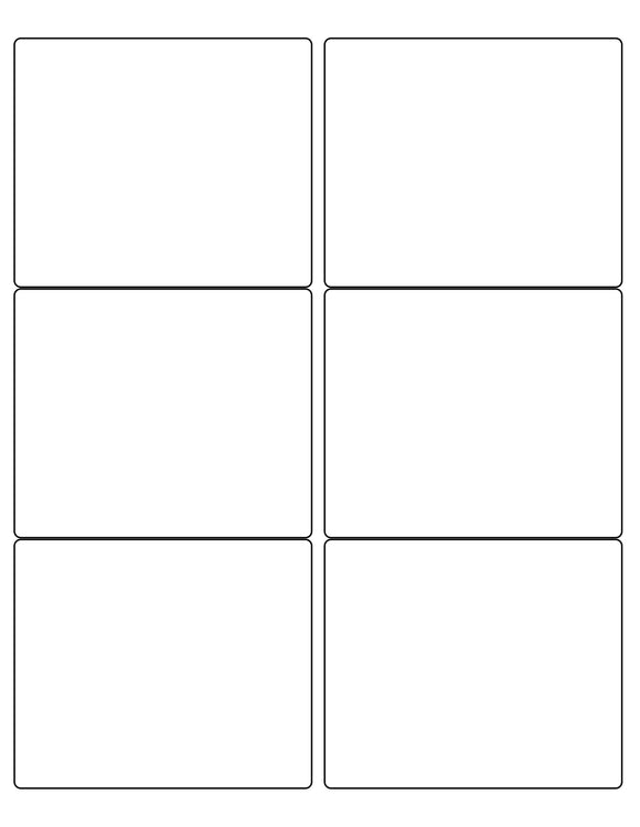 4 x 3 1/3 Rectangle Khaki Tan Label Sheet (Rounded Corners)