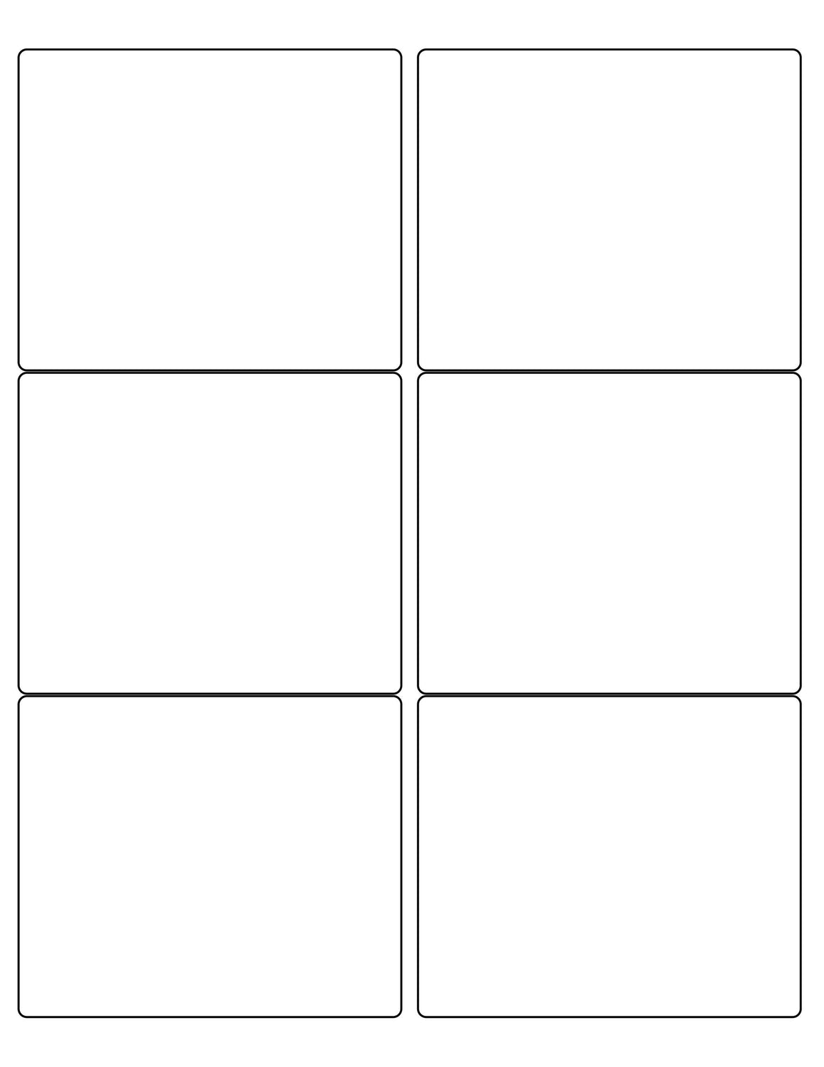 4x3 Rounded Rectangle 4 x 3 1/3 Rectangle Bright Label Sheet (Rounded Corners ...