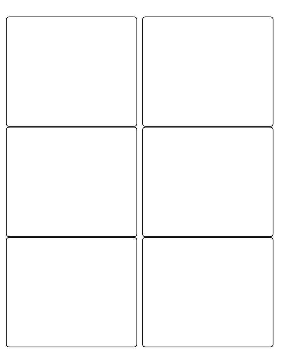 4x3 Rounded Rectangle 4 x 3 1/3 Rectangle Foil Label Sheet (Rounded Corners ...
