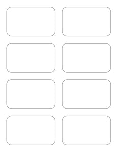 3 1/2 x 2 1/8 Rectangle White Label Sheet