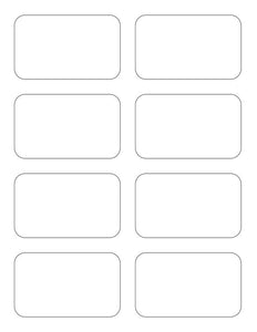3 1/2 x 2 1/8 Rectangle Fluorescent PINK Label Sheet (Bulk Pack 500 Sheets)
