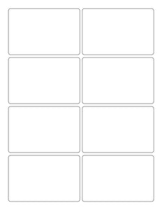 3 3/4 x 2 7/16 Rectangle White Label Sheet