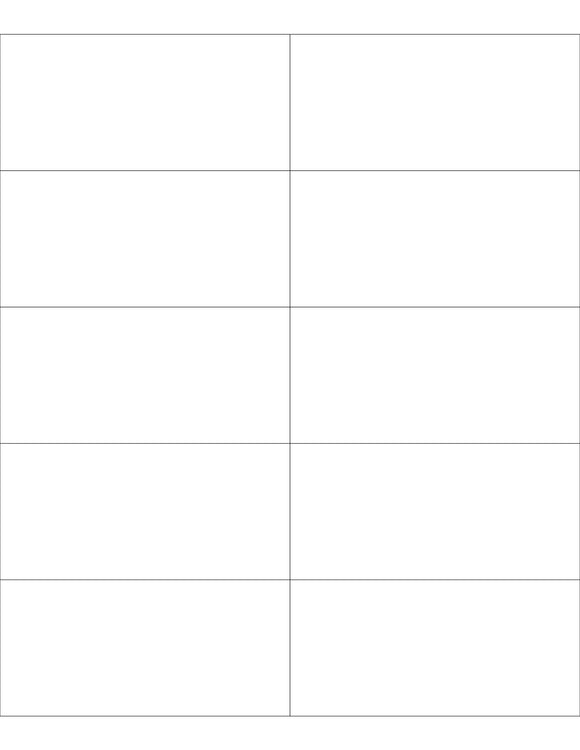 4 1/4 x 2 Rectangle White High Gloss Printed Label Sheet ...
