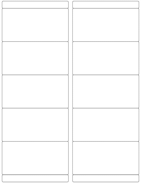 4 x 2 Rectangle White High Gloss Printed Label Sheet w/ Bars ...