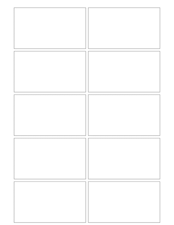 3 1/2 x 2 Rectangle White Label Sheet (square corners)