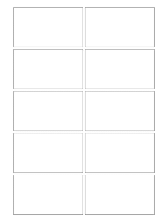 3 1/2 x 2 Rectangle White Printed Label Sheet (square corners)