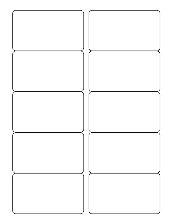 3 1/2 x 2 Rectangle Khaki Tan Label Sheet (rounded corners)