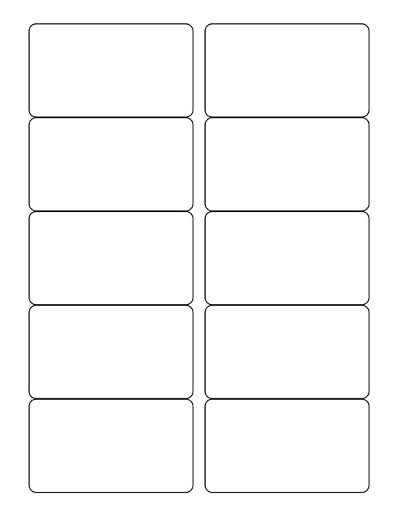 3 1/2 x 2 Rectangle Fluorescent ORANGE Label Sheet (Bulk Pack 500 Sheets) (rounded corners)