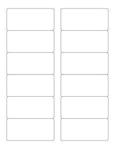 3 1/2 x 1 5/8 Rectangle Fluorescent ORANGE Label Sheet (Bulk Pack 500 Sheets)